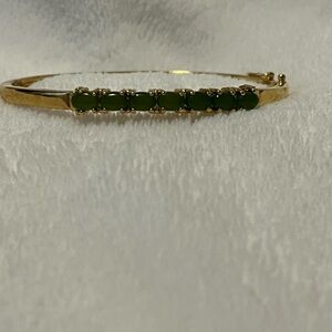 Elegant Gold and Green Bracelet